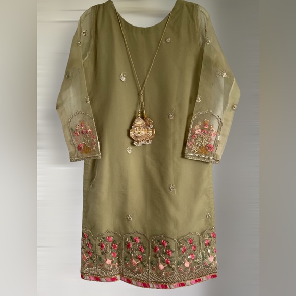 Green Pakistani Suit, Dress, Salwar Kameez - Picture 8 of 11